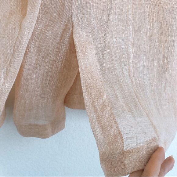 Le Kasha Light Linen Tima One Button Blazer Light Pink large - Picture 12 of 12